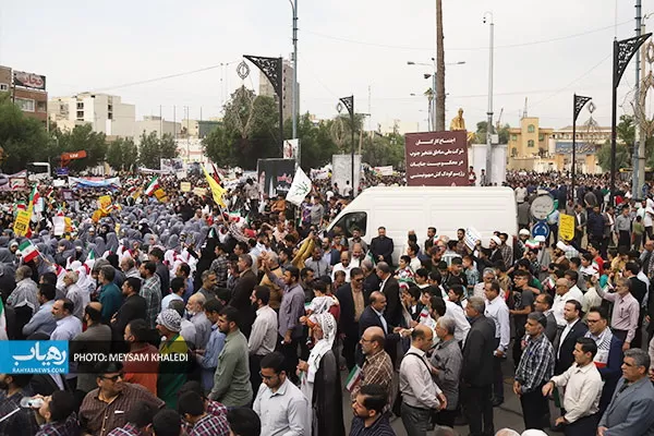 راهپیمایی مردم اهواز در حمایت از ملت فلسطین