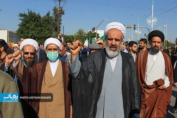 راهپیمایی مردم خوزستان در محکومیت جنایت تروریستی کرمان